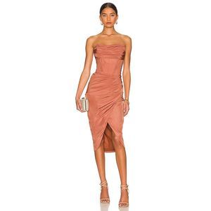 Bardot Jamila Corset Dress in Chestnut